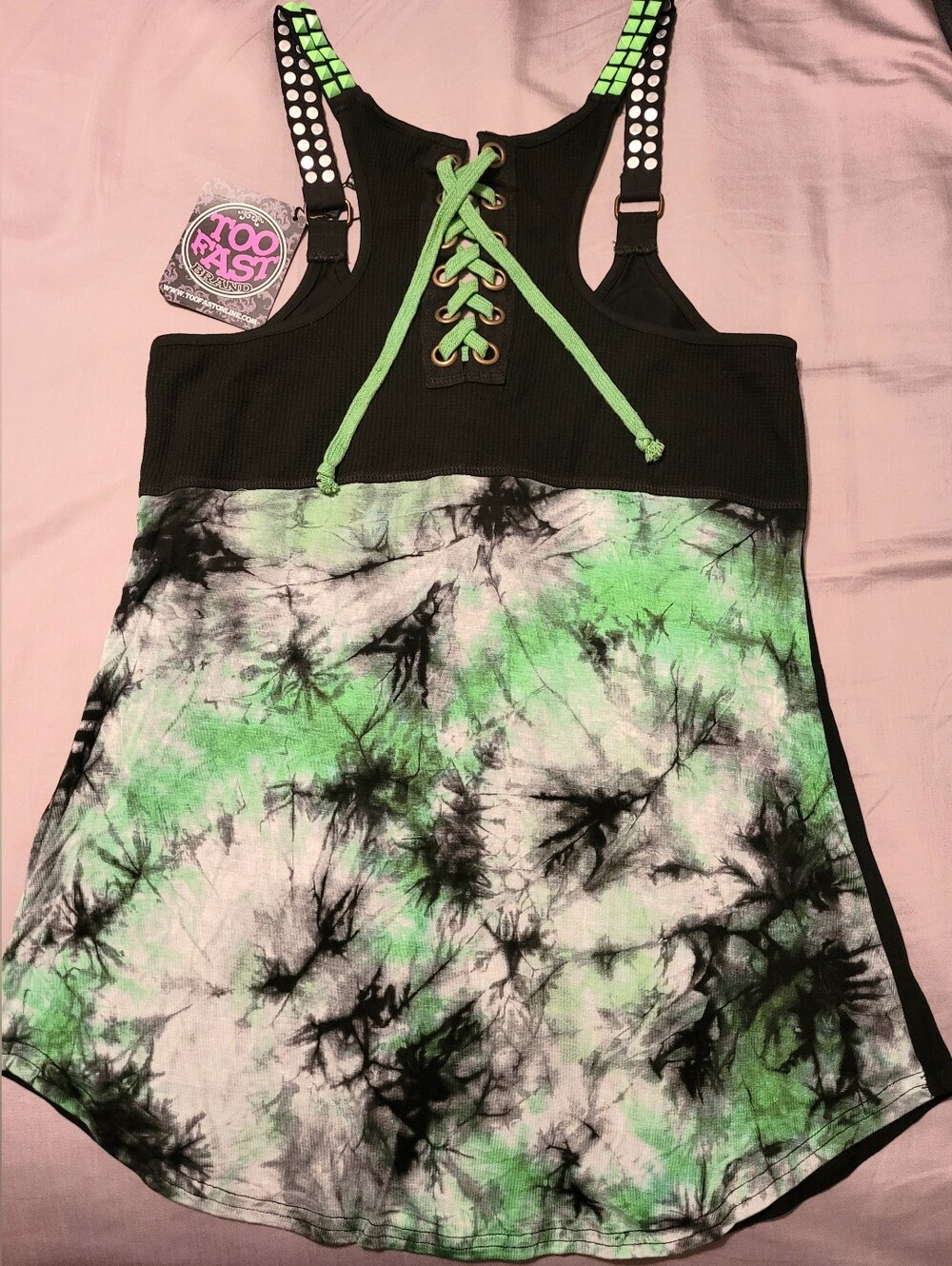 Too Fast Rockabilly Tank Top ❤️ Retro  & Gorgeous! NWT Size L RARE!! - Picture 2 of 12